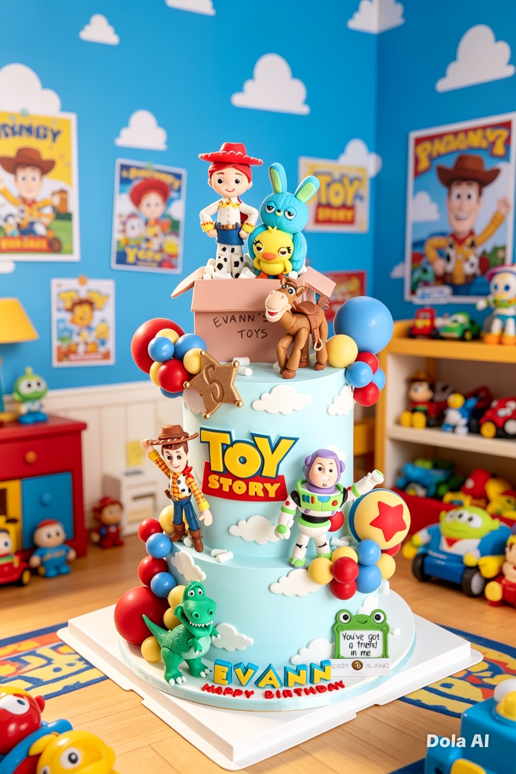 Toy Story Cake With Fondant Figurine