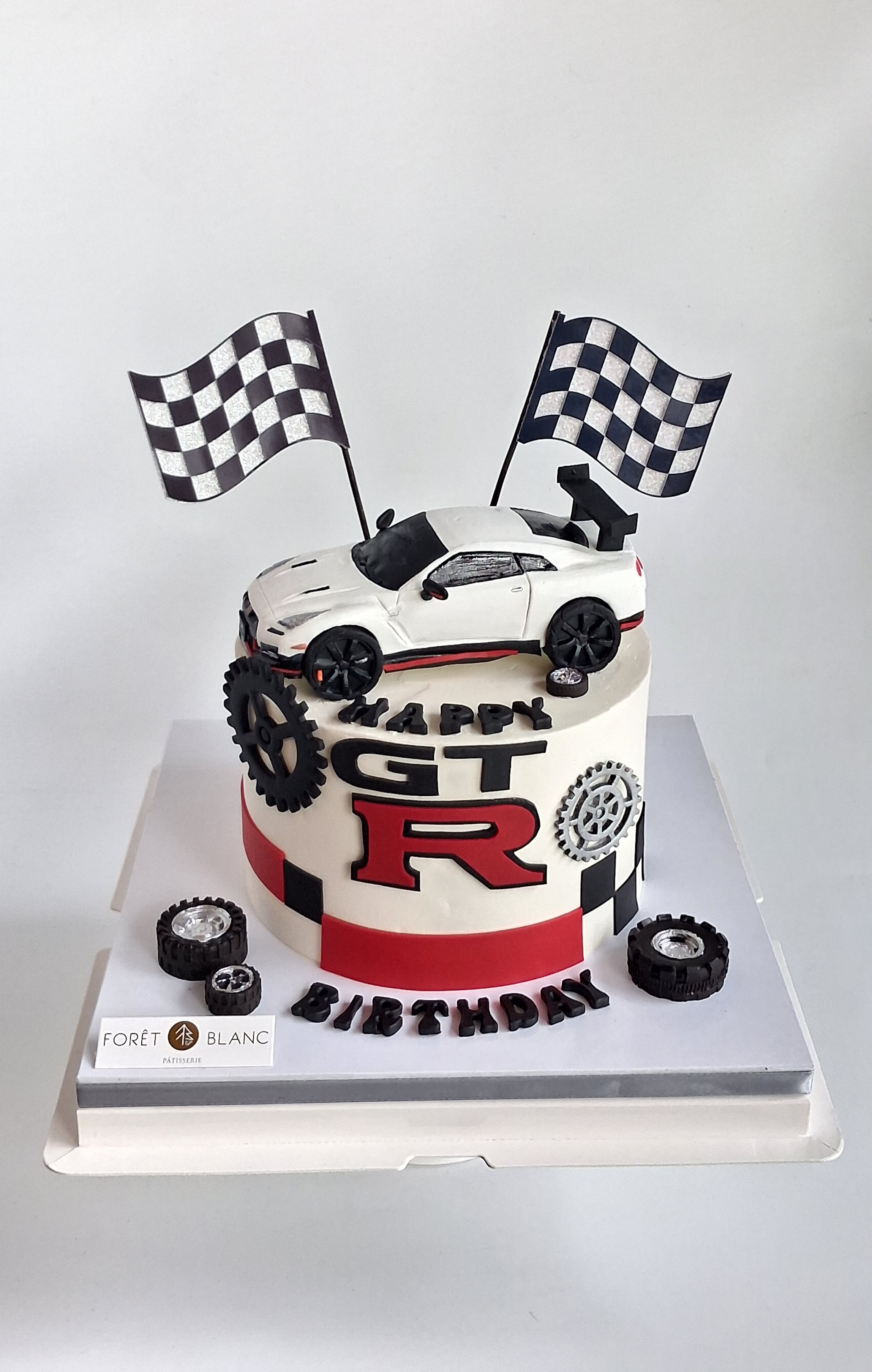 GTR Car Cake With Fondant Car Figurine