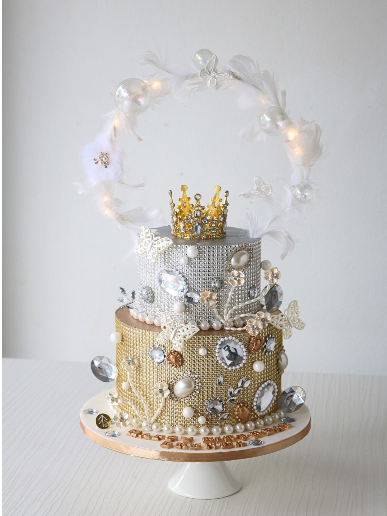 Diamond Crown 2 Tier Cake