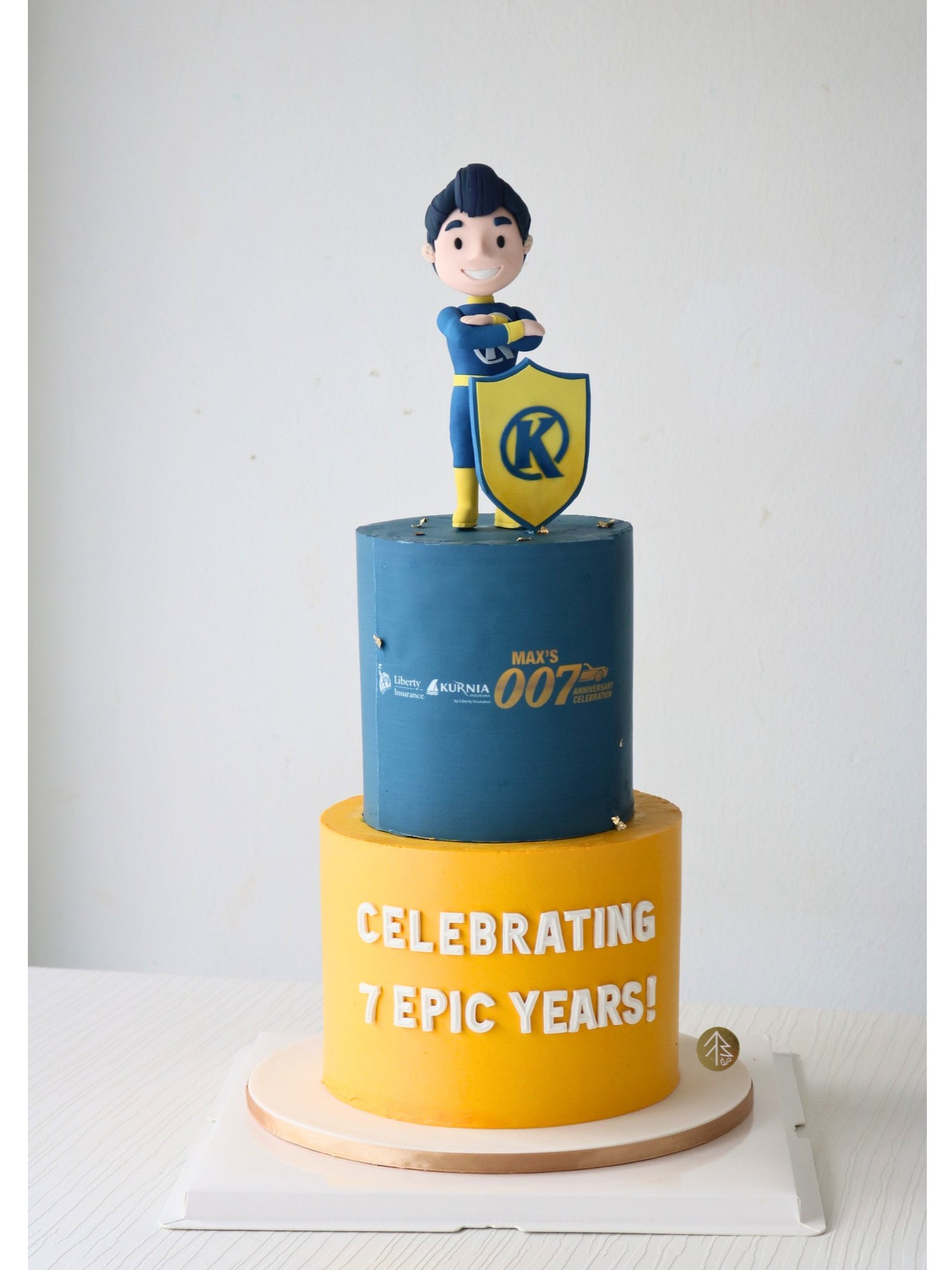 Super Man Company Anniversary Cake