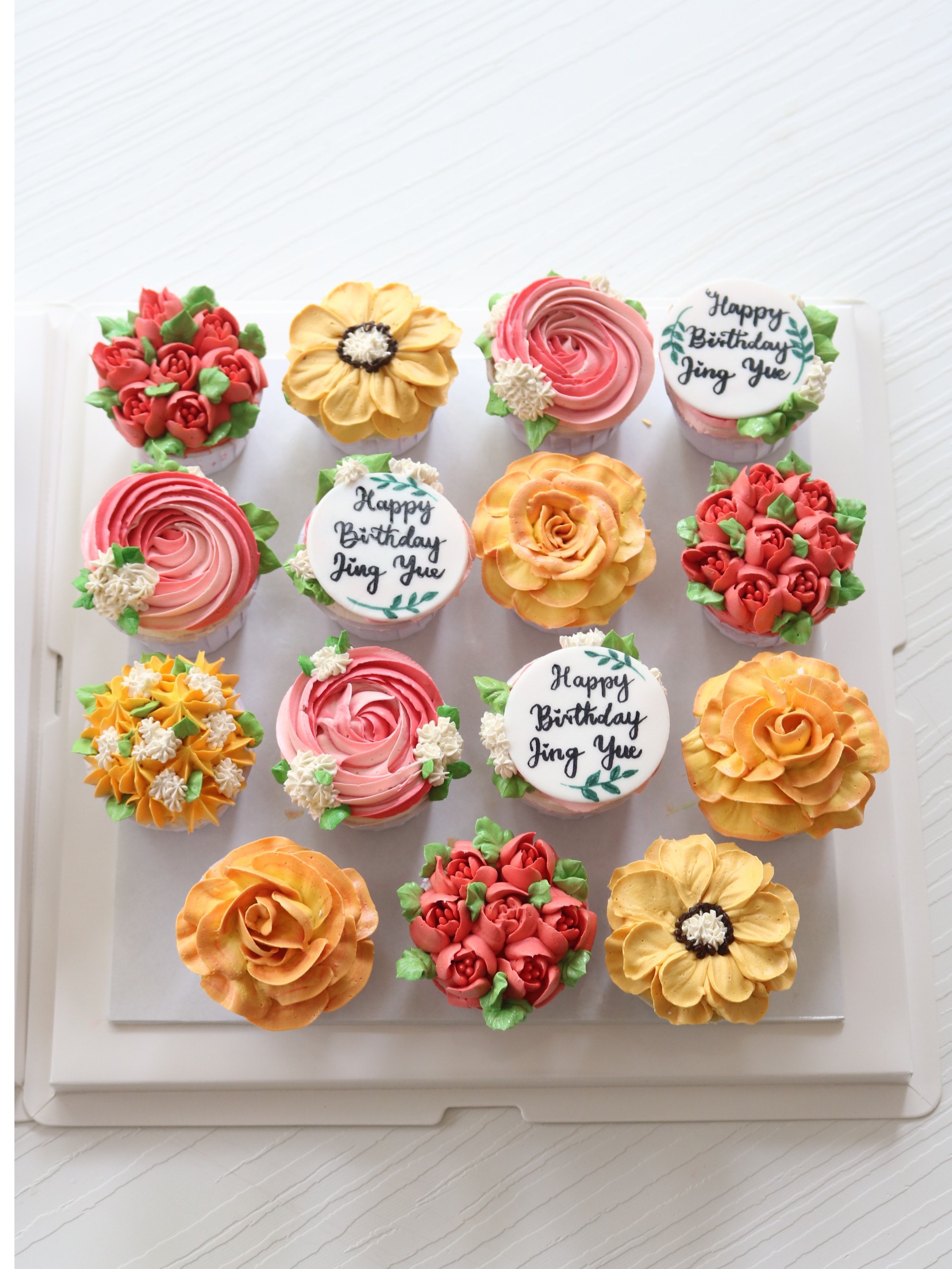 Summer Flower Buttercream Cupcake