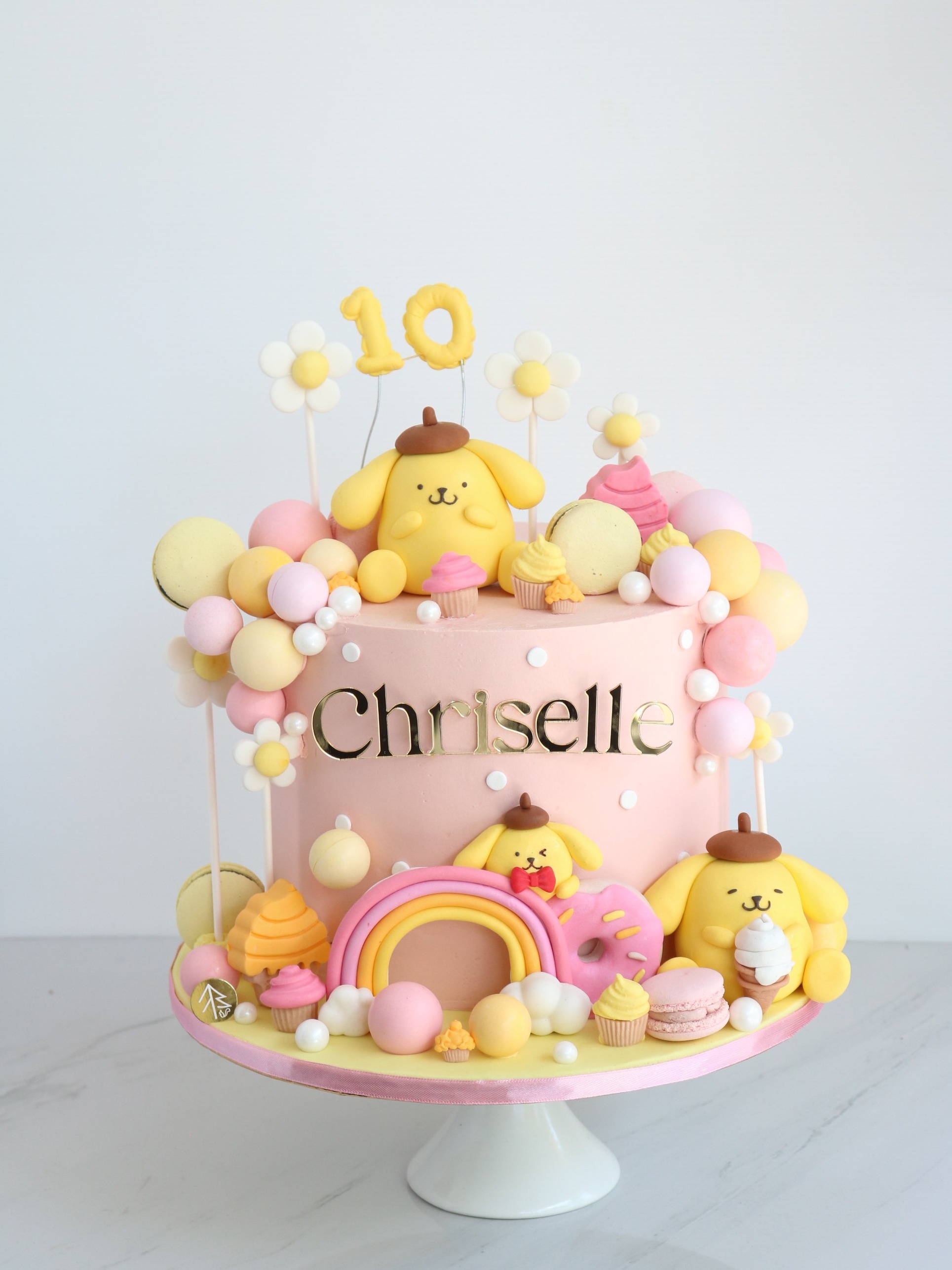 Pompompurin Pink Cake