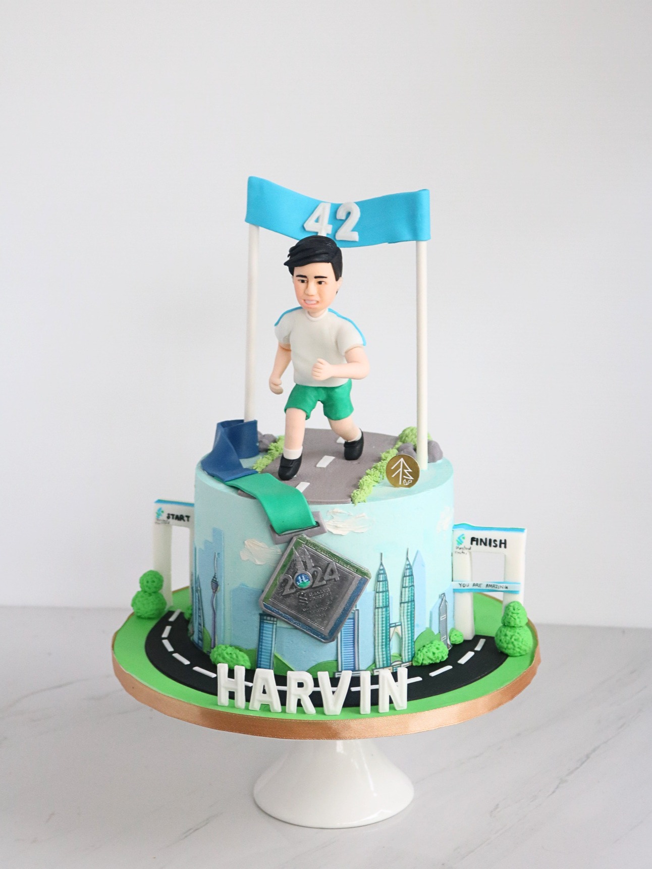 Running Man Marathon Cake