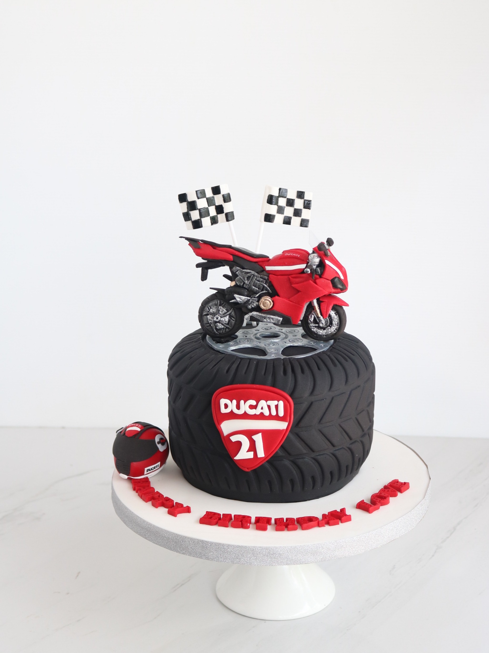 Ducati Motorbike Cake Fondant
