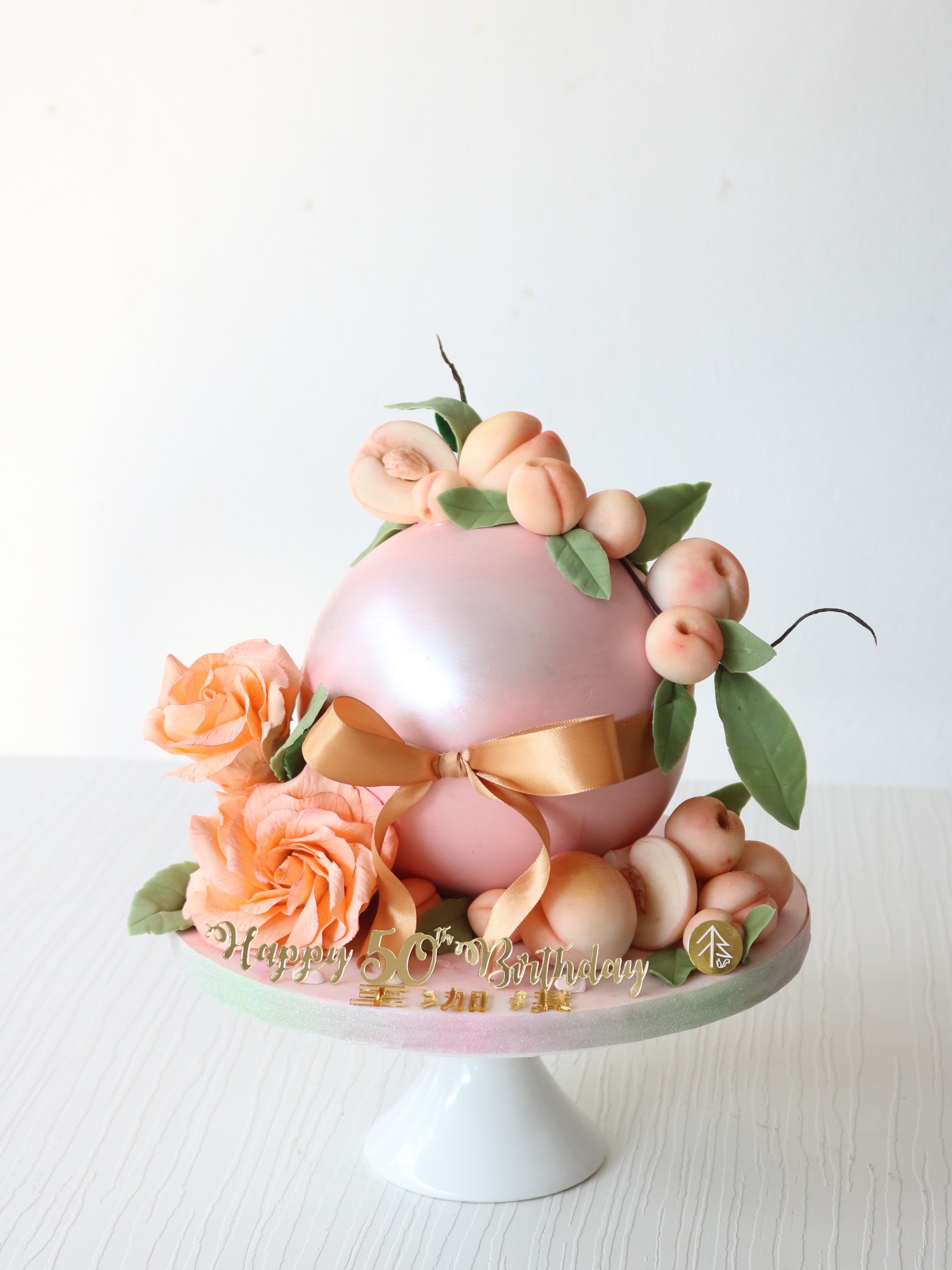 Peach Rose Chocolate Pinata