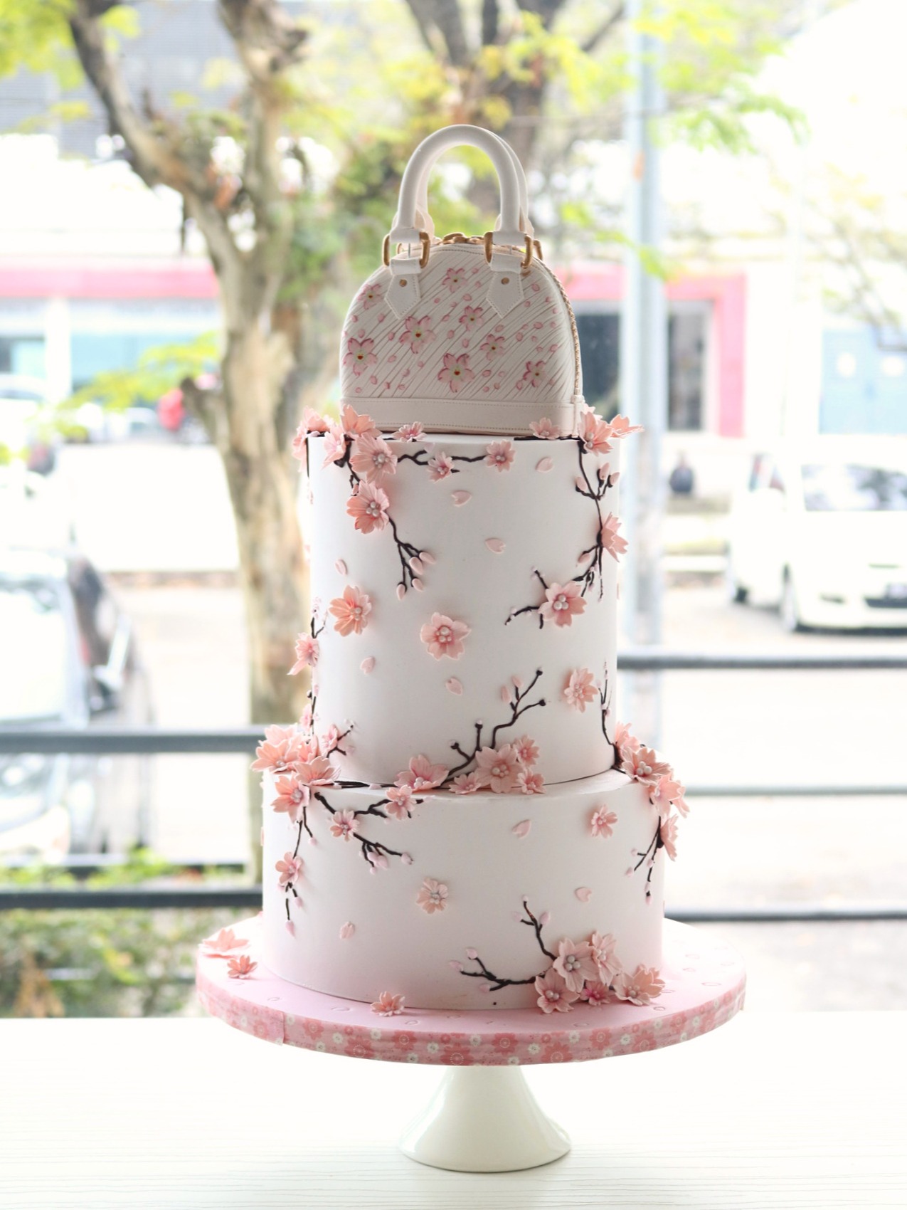Sakura Flower Bag Cake