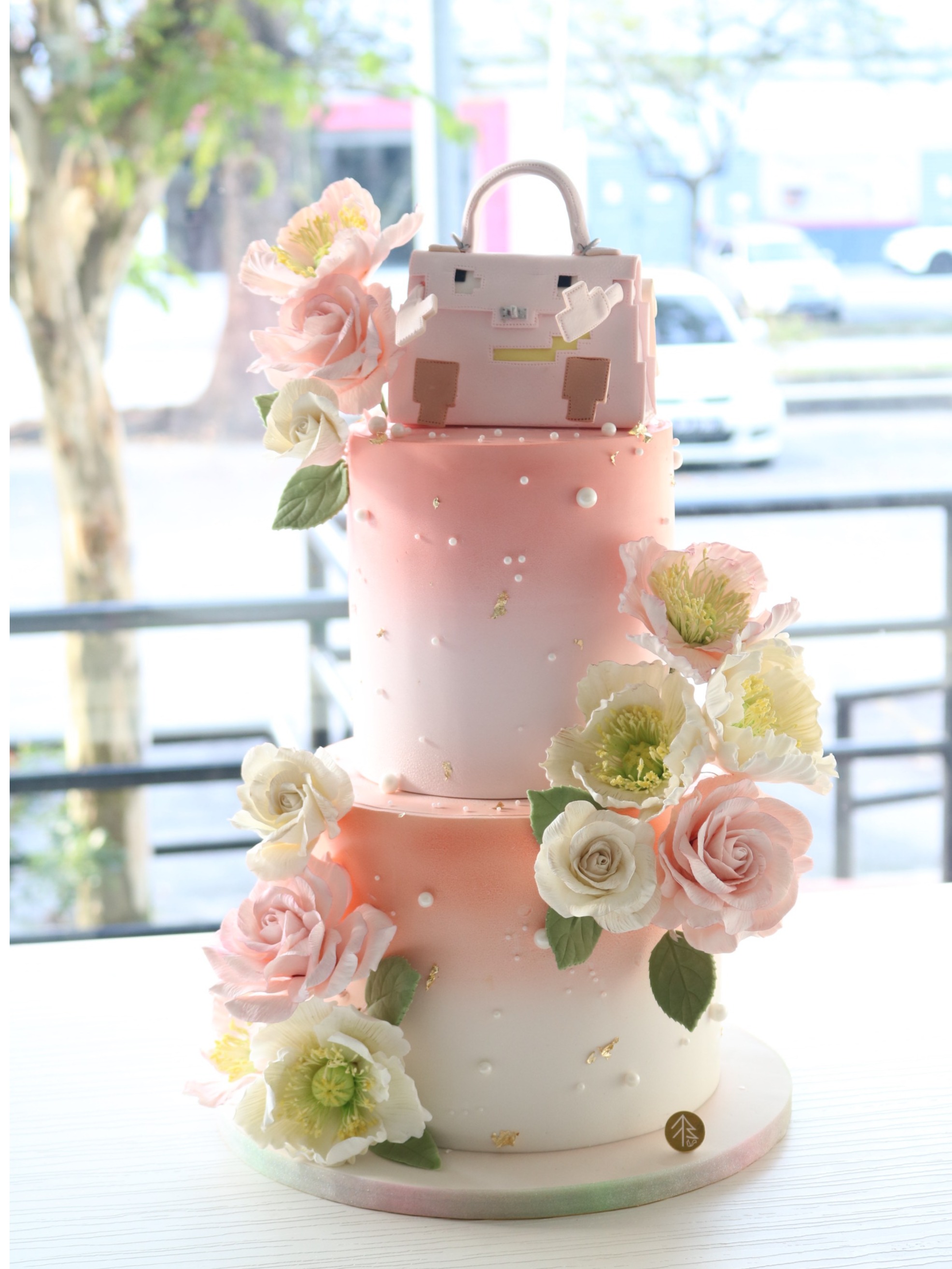 Flower HandBag Cake Fondant Figurine