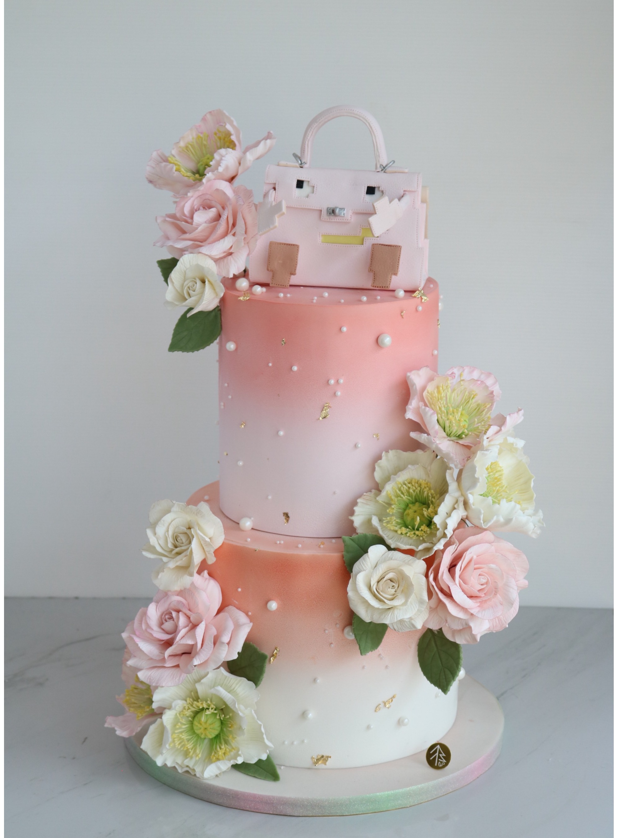 Flower HandBag Cake Fondant Figurine