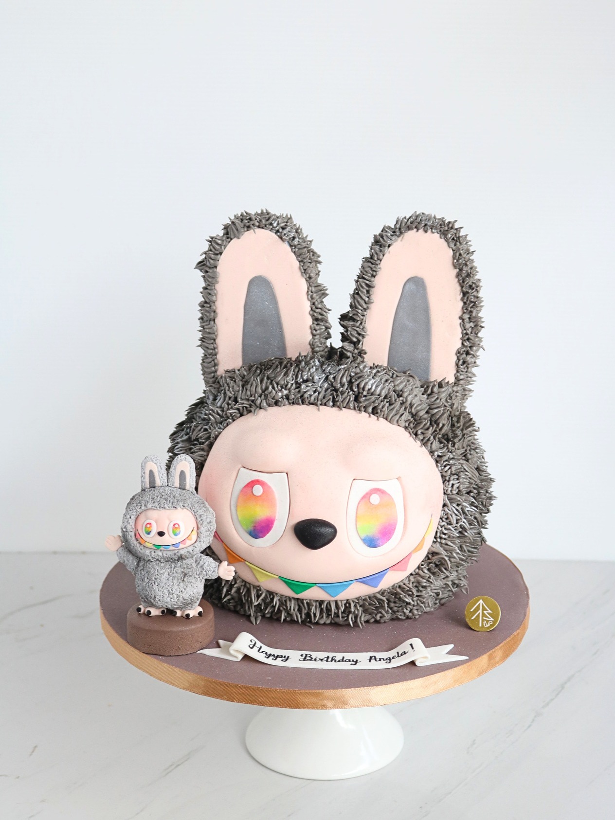 Grey Labubu Cake