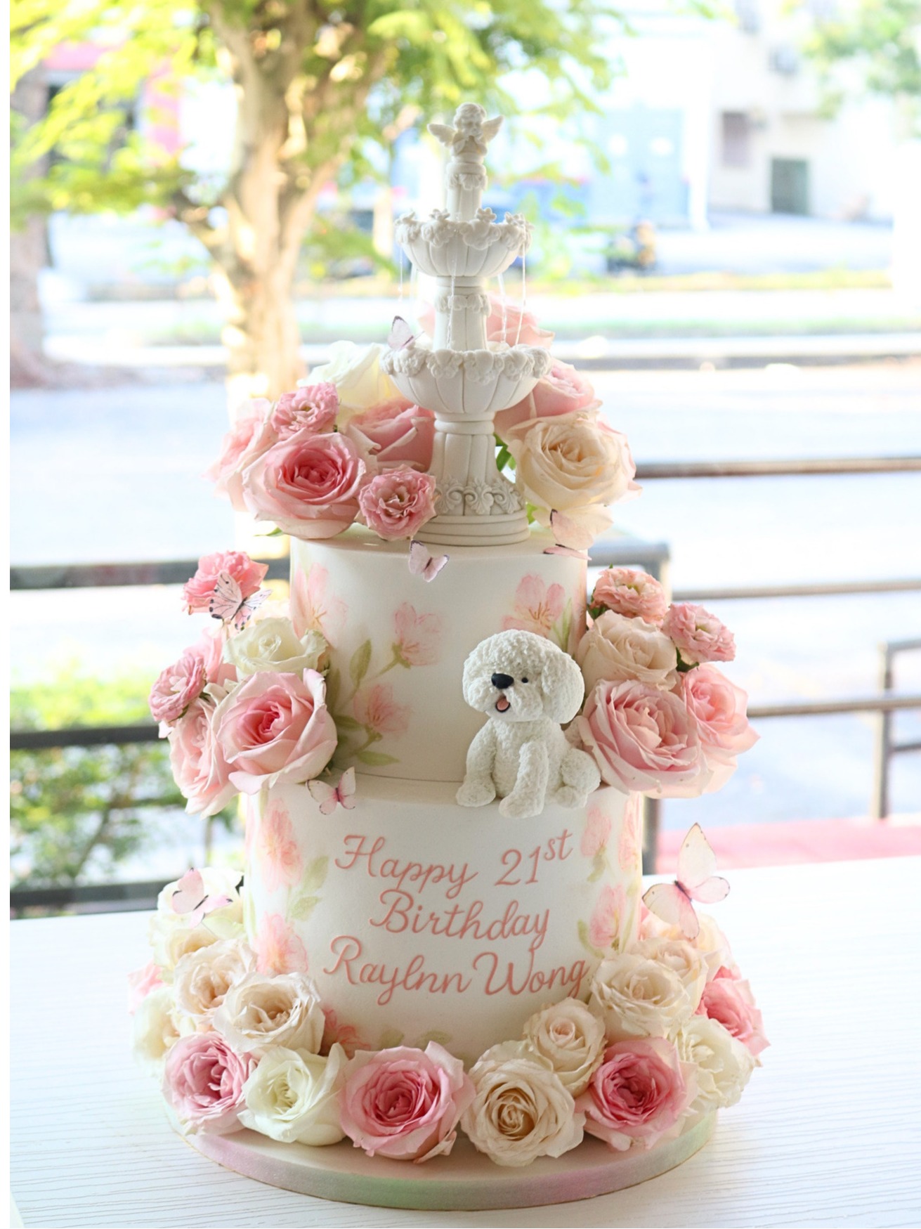 Fountain Flower Cake