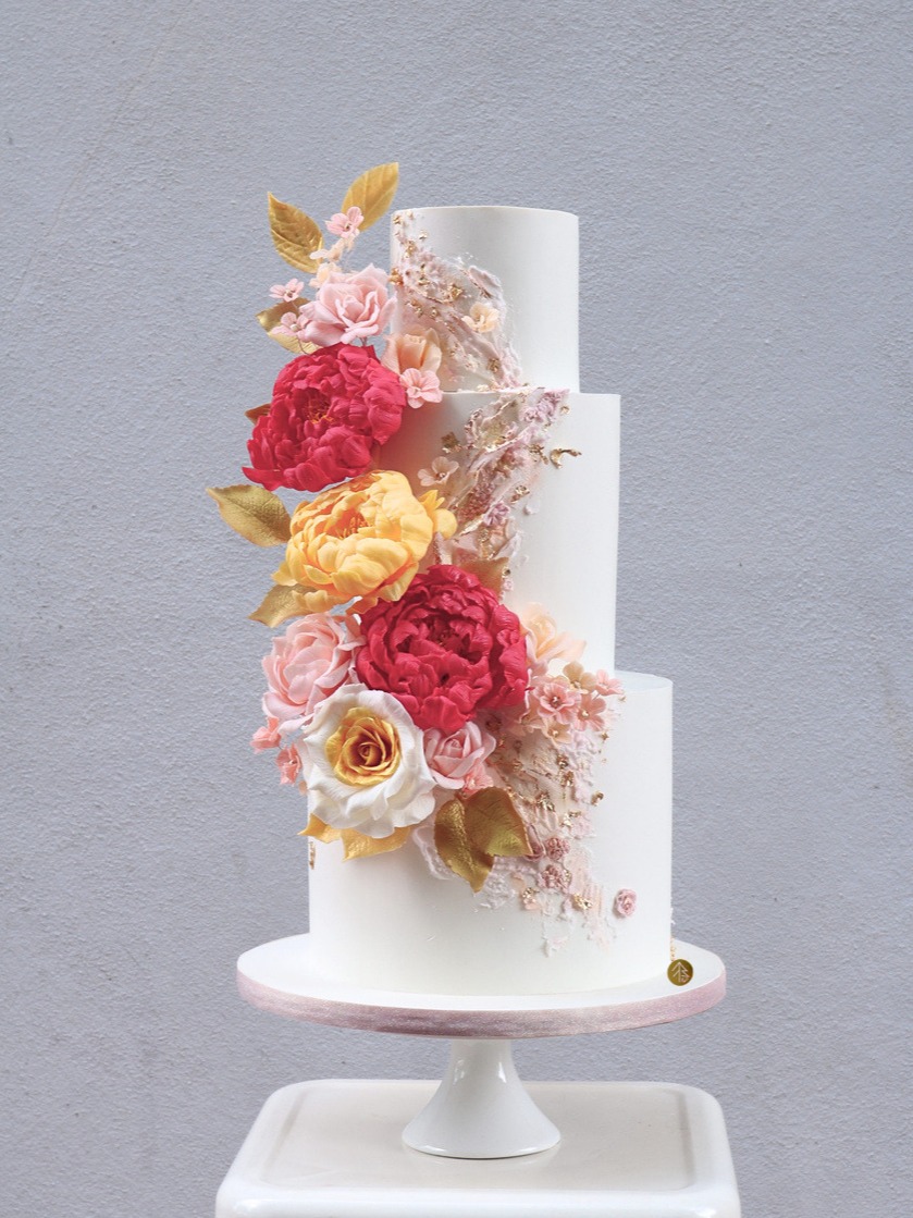 Peony Rose Sugar Flower Cake