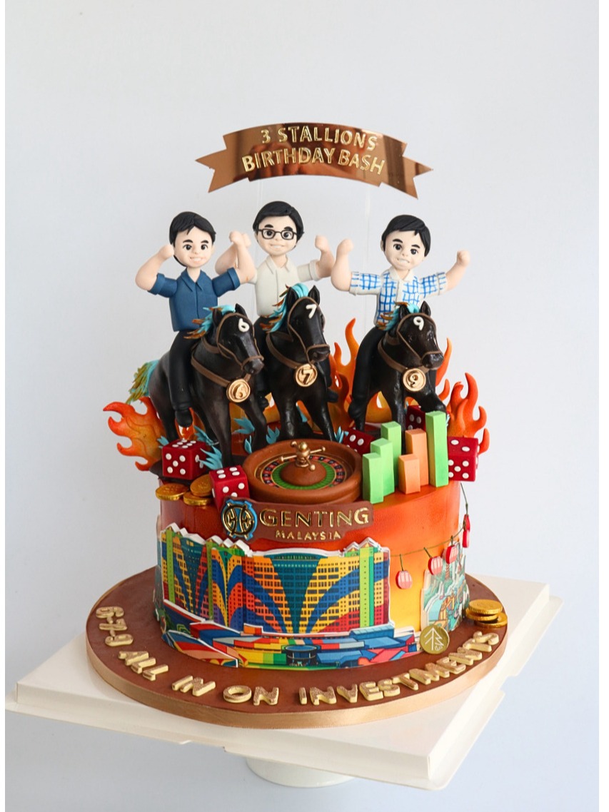Horse Rising Success Cake With Fondant Figurine