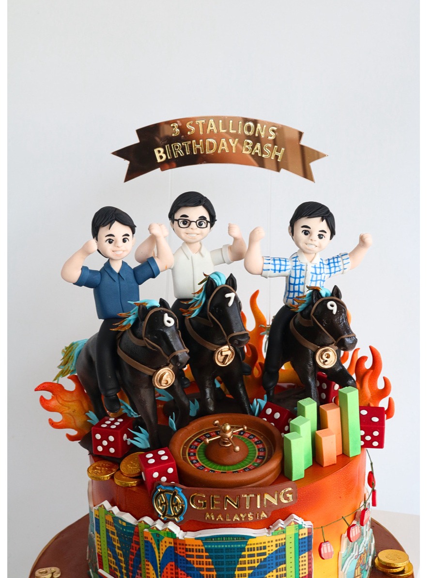 Horse Rising Success Cake With Fondant Figurine