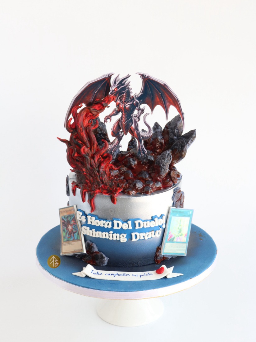 Dragon Cake With Card Topper
