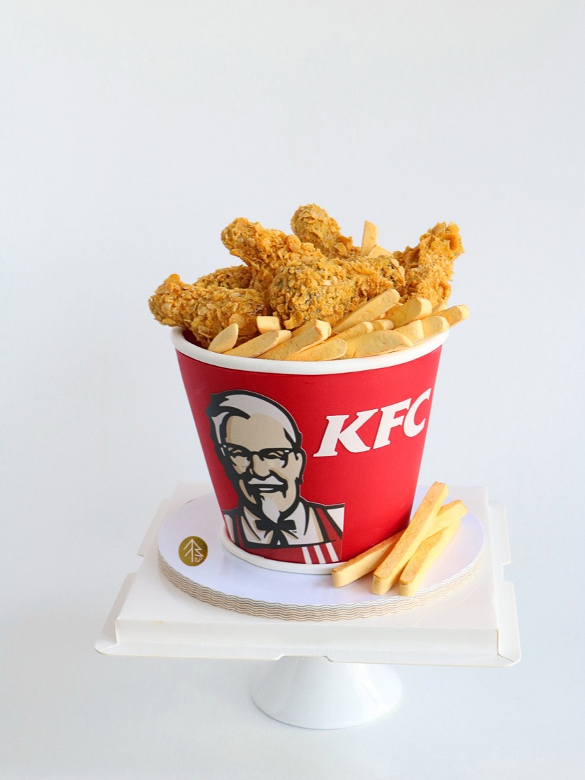 KFC Bucket Cake With Fried Chicken Design Cakepop