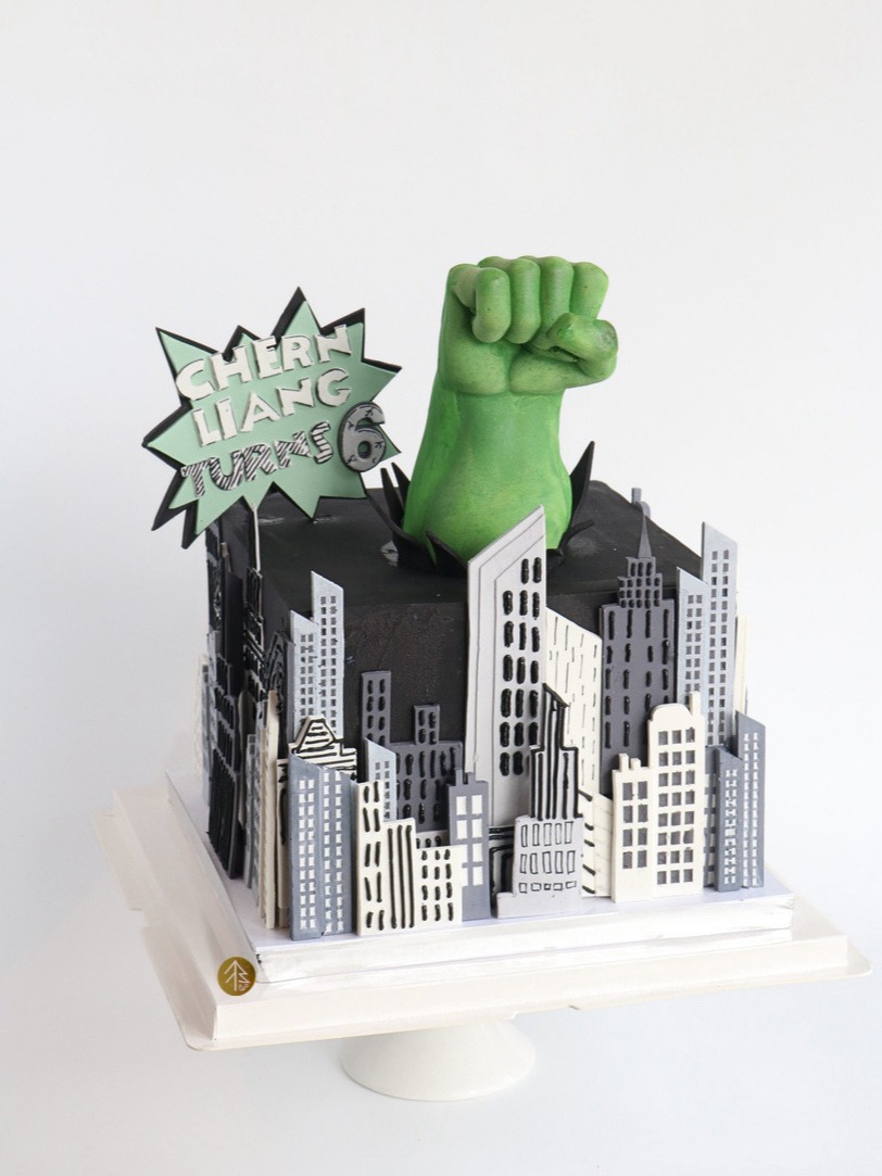 Avengers Hulk Fist Cake