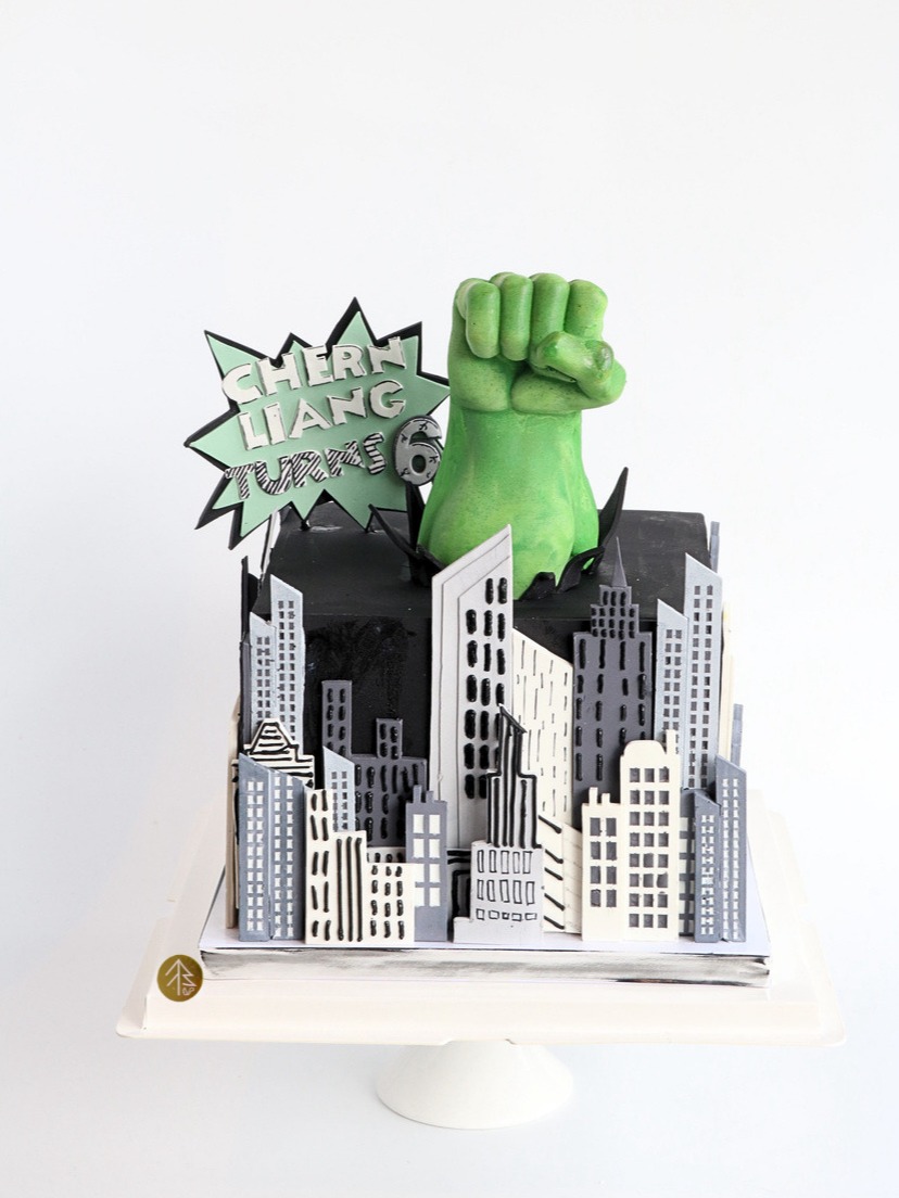 Avengers Hulk Fist Cake