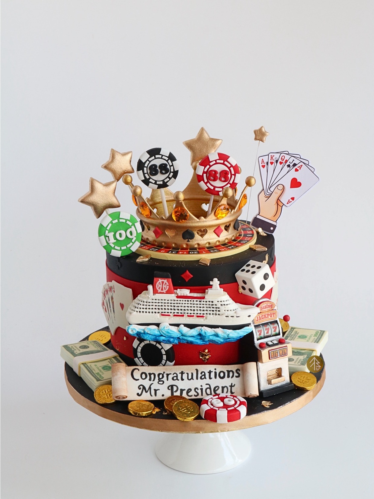 Mr Poker Crown Cake