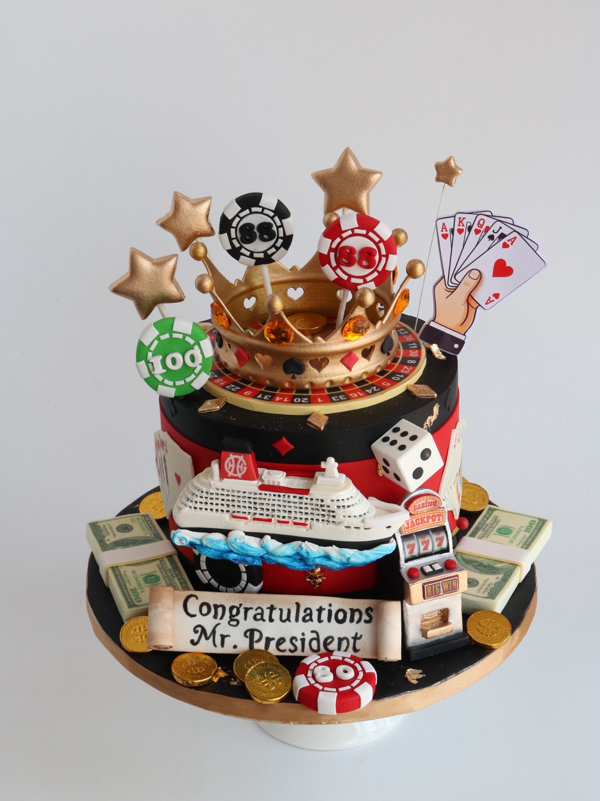Mr Poker Crown Cake