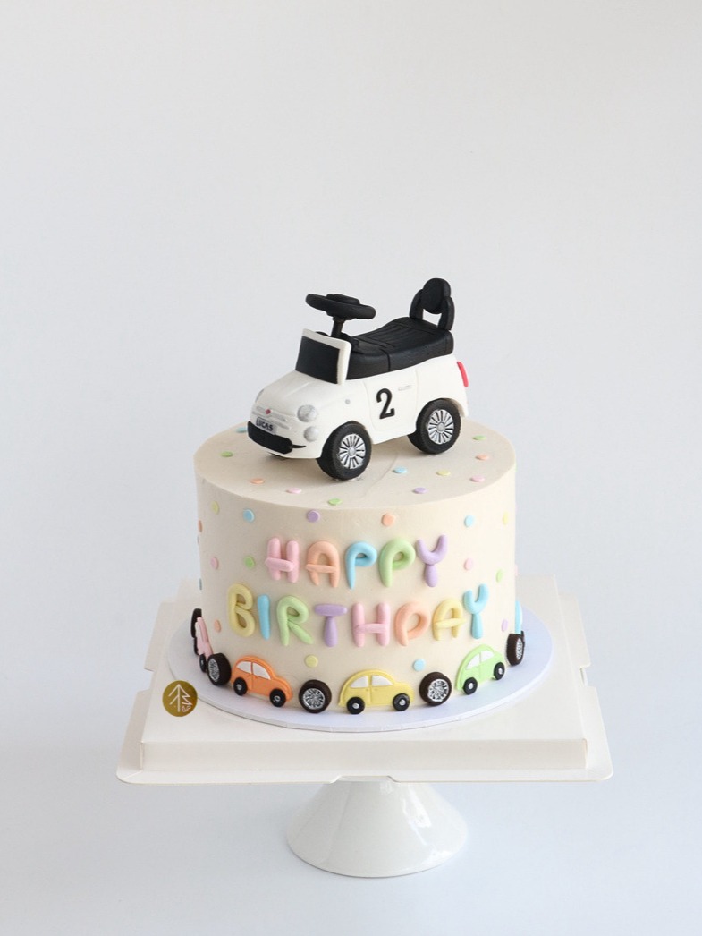 Kids Car Cake With Fondant Figurine