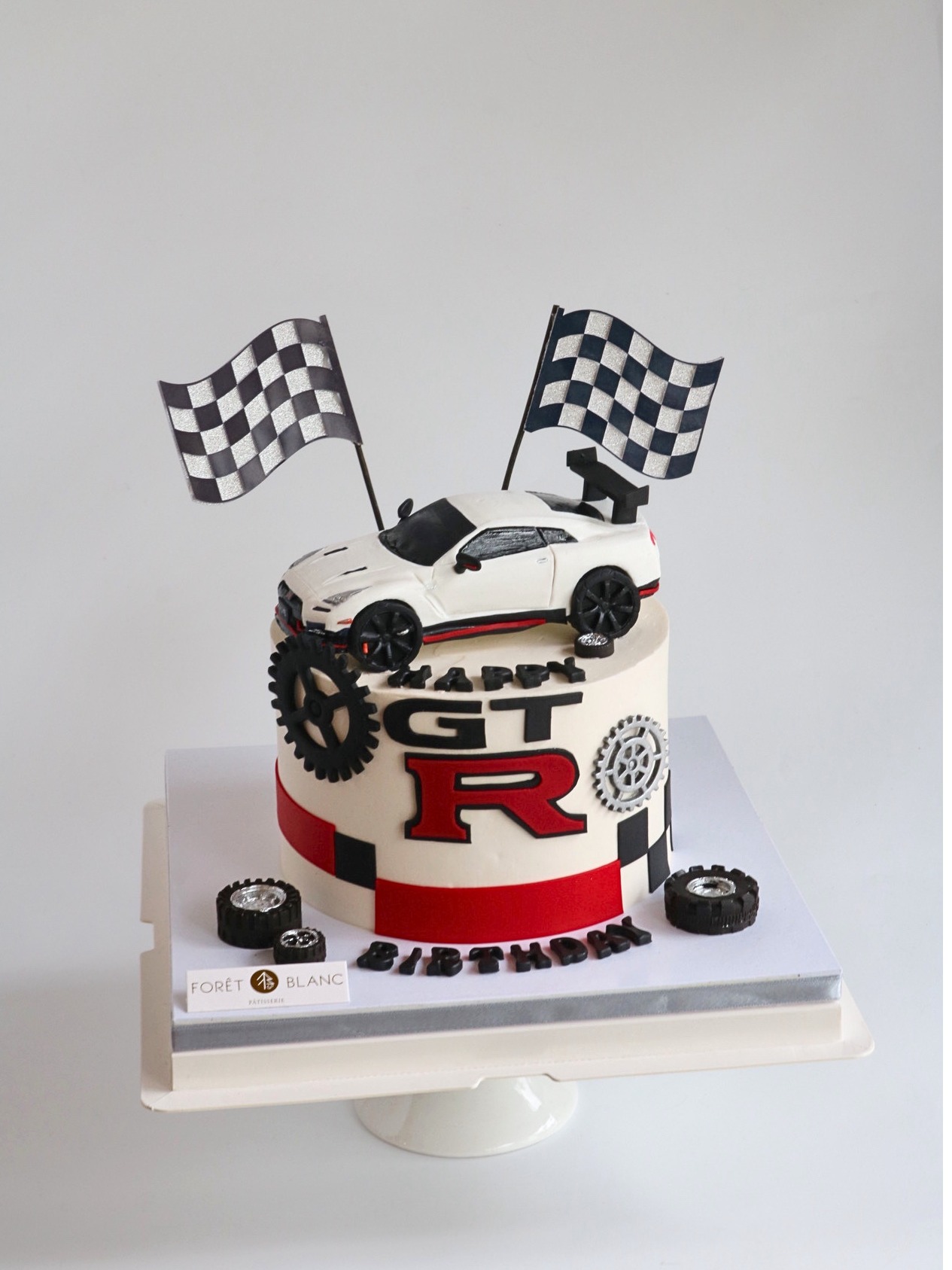 GTR Car Cake With Fondant Car Figurine