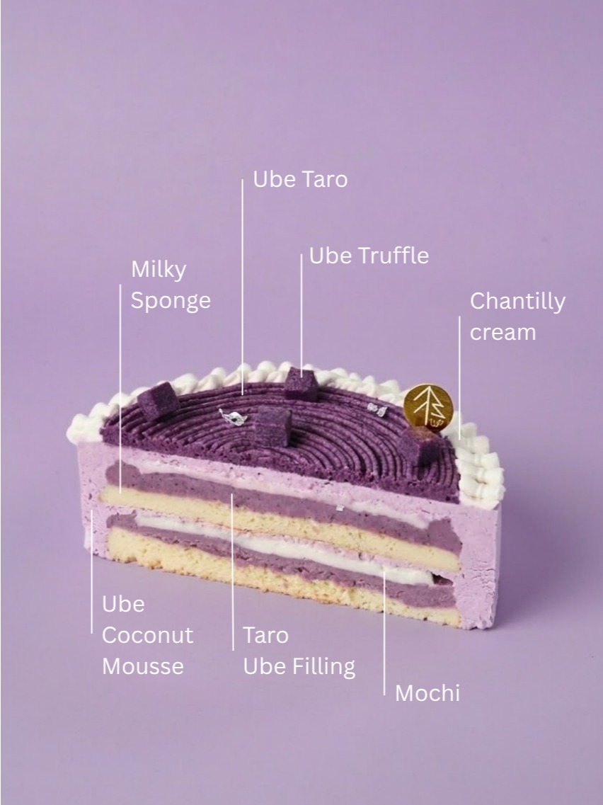 Ube Taro Mochi Cake
