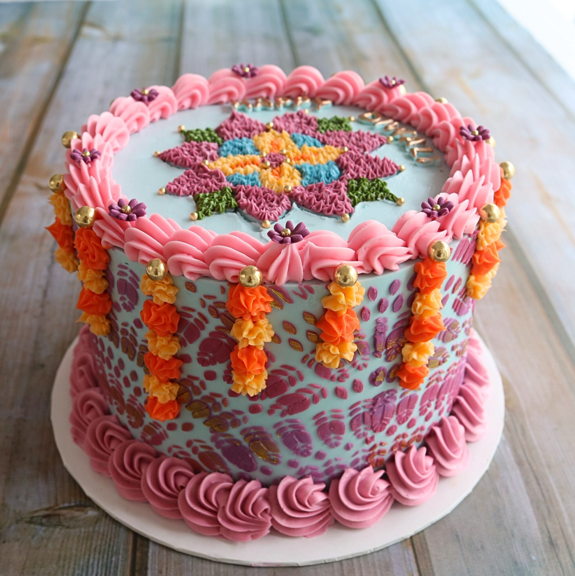 Deepavali Rangoli Cake
