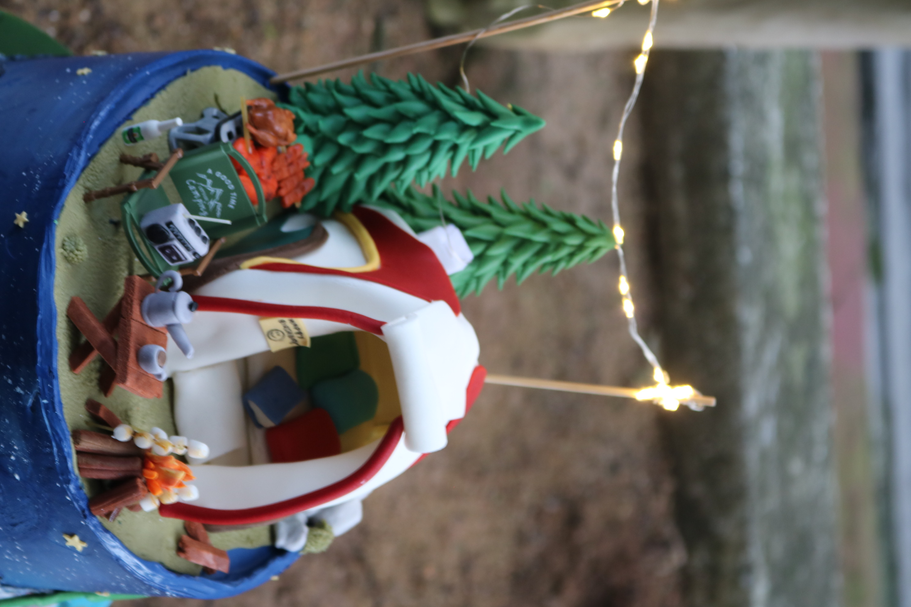 Camping Campfire Cake