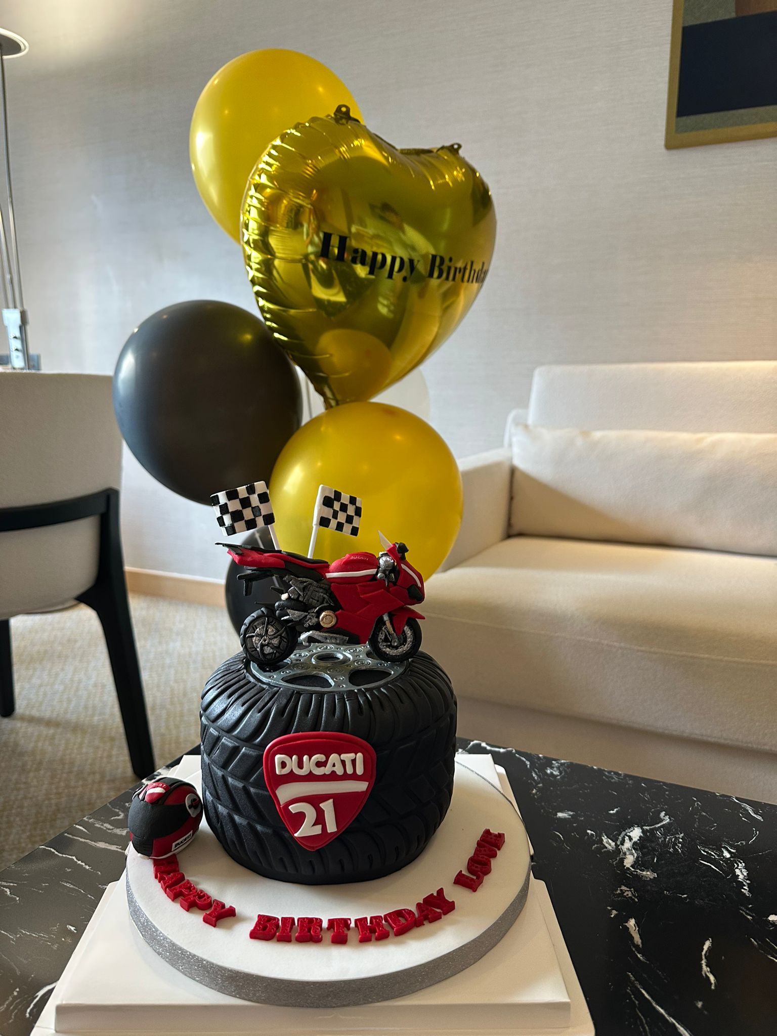 Ducati Motorbike Cake Fondant