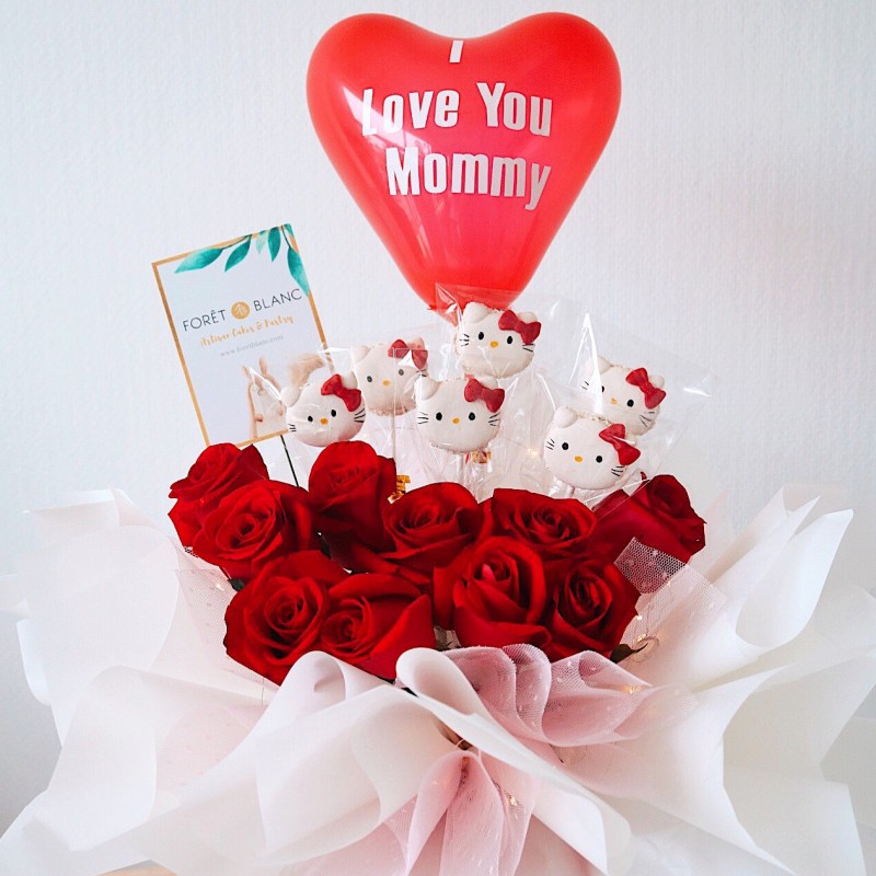 Hello Kitty Macaron Floral Bouquet