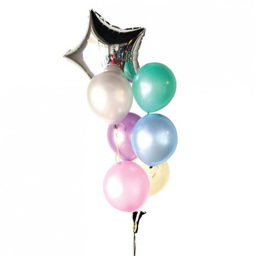 Pastel Rainbow Balloon Bunch