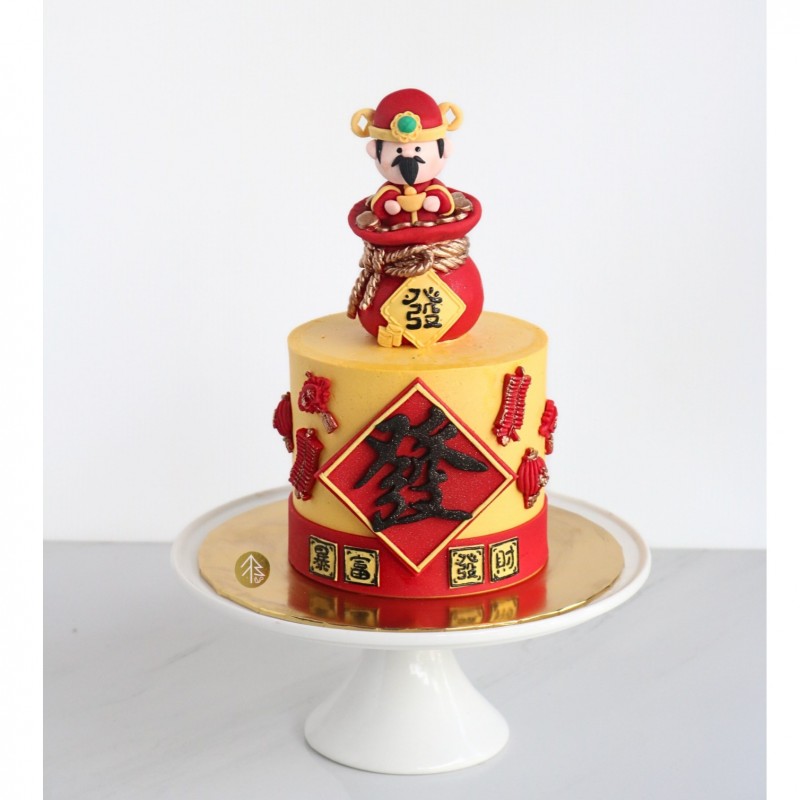 Fortune God Cake 4"