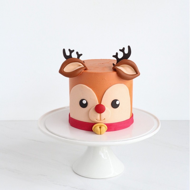 Reindeer Christmas Cake 4 Inch