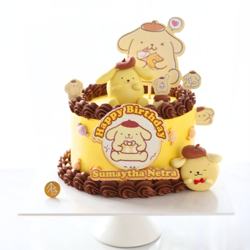 Pompompurin Buttercream Cake