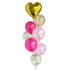 Confetti Pink Gold Balloon Bunch