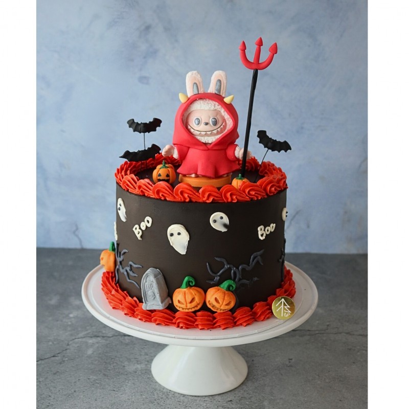Labubu Halloween Cake  (Devil Costume)