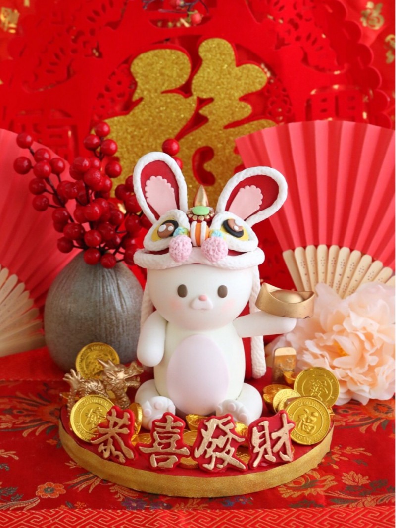 Bunny in Lion Dance Chocolate Pinata