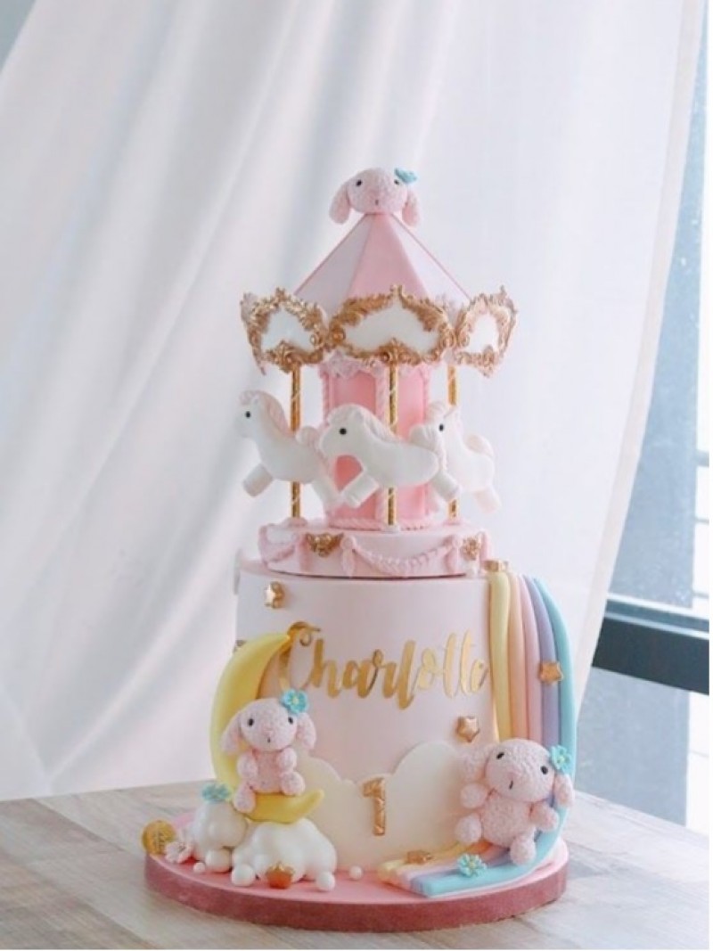 Bunny Carousel Cake