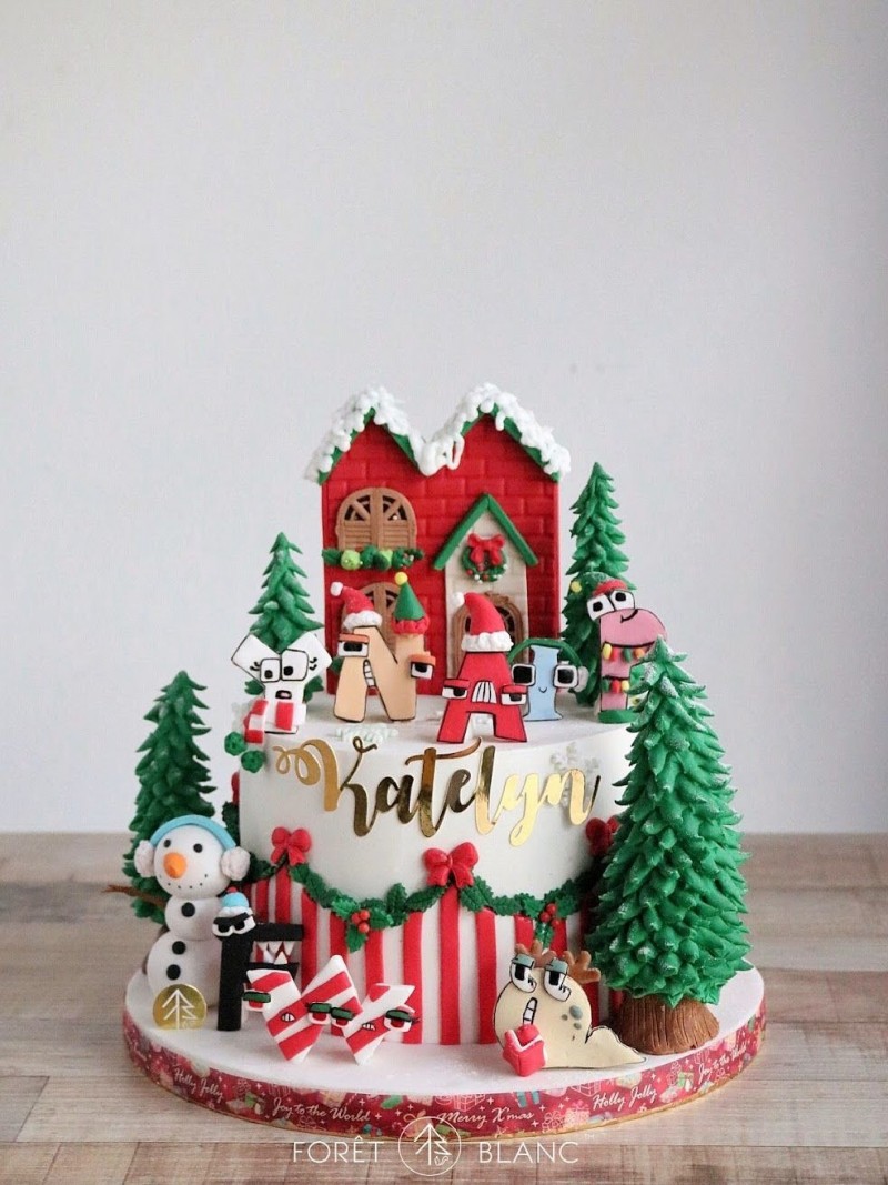 Alphabet Lore Christmas Wonderland Cake