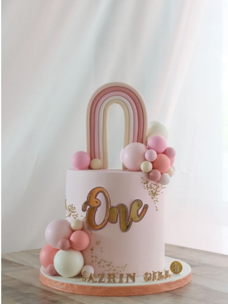 Pink Rainbow Cake