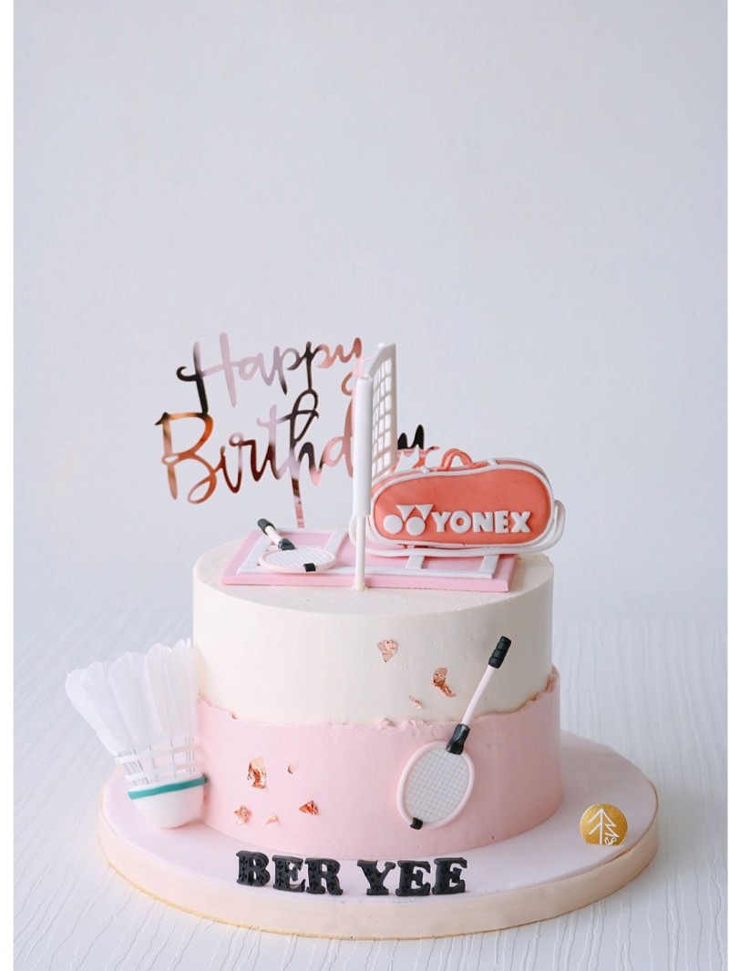 Pink Badminton Cake