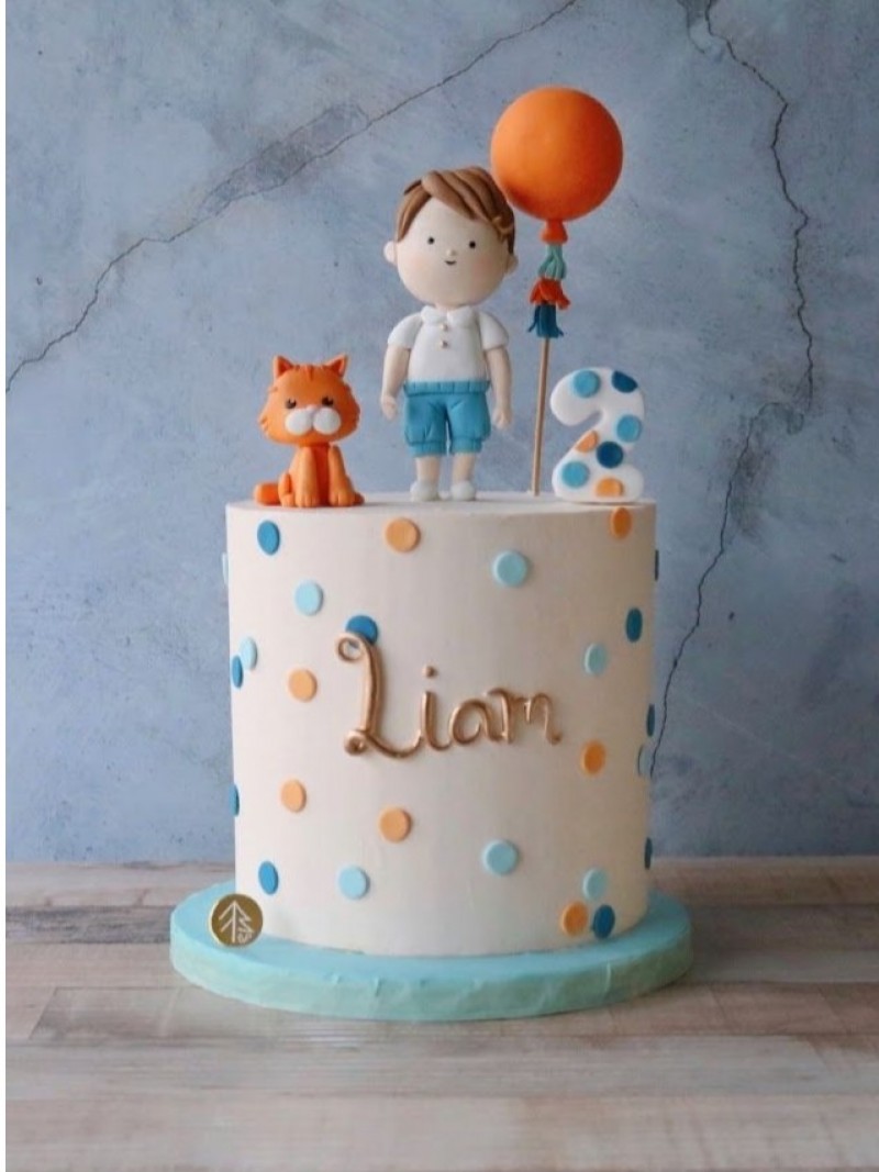 Polka Dot Boy Cake