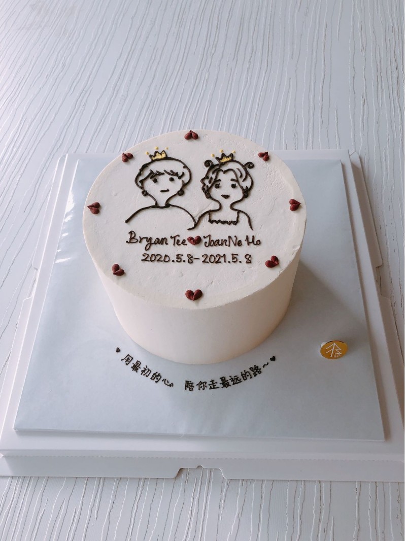 Drawing Couple Cake