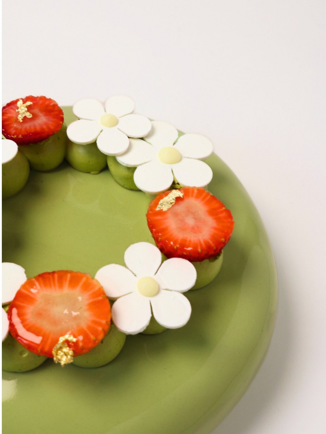 Matcha Strawberry Yuzu Entremet Cake