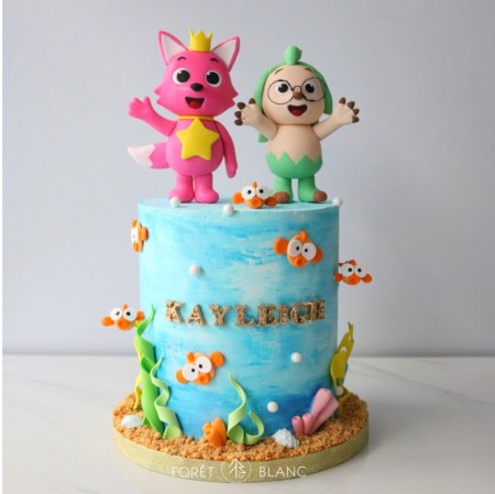 Pinkfong Theme Cake