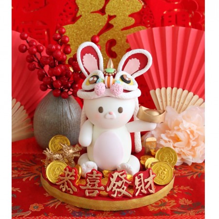 Lucky CNY Bunny Lion Dance Chocolate Pinata (S Size)
