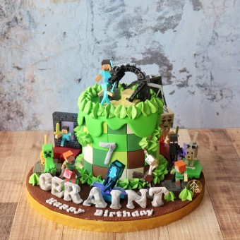 Minecraft Theme Mini Cake 4"