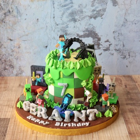Minecraft Theme Mini Cake 4"