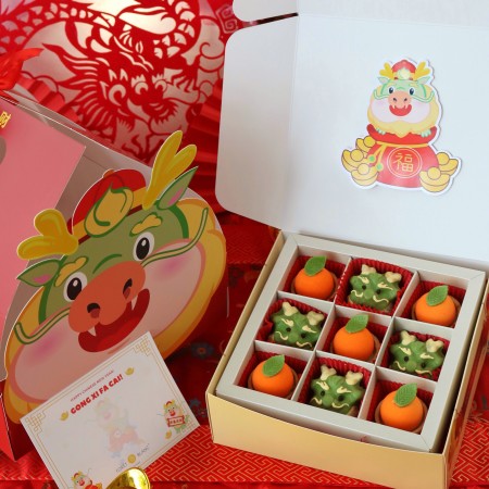 CNY Yuzu Mandarin Orange Tart & Dragon Chocolate Bon Bon