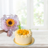 Cake & Sunflower Single Stalk
